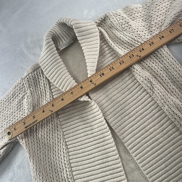 Crazy 8, 7-8 Girls 100% Cotton Ivory Open Short Sleeve Cardigan - Picture 4 of 12